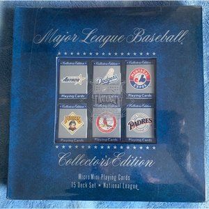 MLB National League MicroMini Playing Card Collector’s 15 Deck Set NIB Bicycle